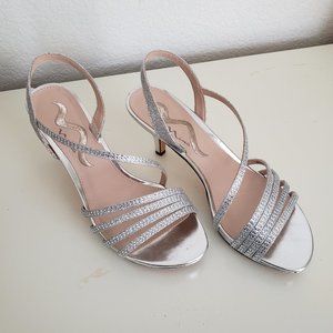 Nina Sparkly Silver Heels